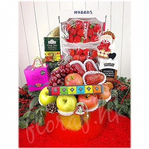 X22   日本士多啤梨 法國頂級朱古力Michel Cluizel  聖誕節果籃盒 X22   日本士多啤梨 法國頂級朱古力Michel Cluizel  聖誕節果籃盒